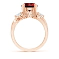 thumbnail image 2 of ANGARA Lab Grown 3.57 Ct Ruby and Lab Diamond Twisted Vine Ring for Women in 14K Rose Gold (Size-9mm) | July Birthstone, Birthday, Anniversary, Jewelry Gift for Women | Lab-Grown Ruby Ring, 2 of 7