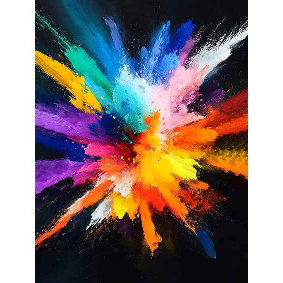 Colorful Explosion Canvas Art Print, Suitable for Living Room, Bedroom, Office, Hallway and Kitchen Decoration.