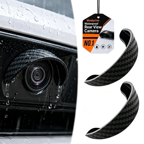 Waterproof Rear View Camera Rain Shield Cover, Pvc Canopy Arc Visor 1.5in Wide with Self Adhesive Backing Installs Outdoor Parking Rear View Lens Without Drilling