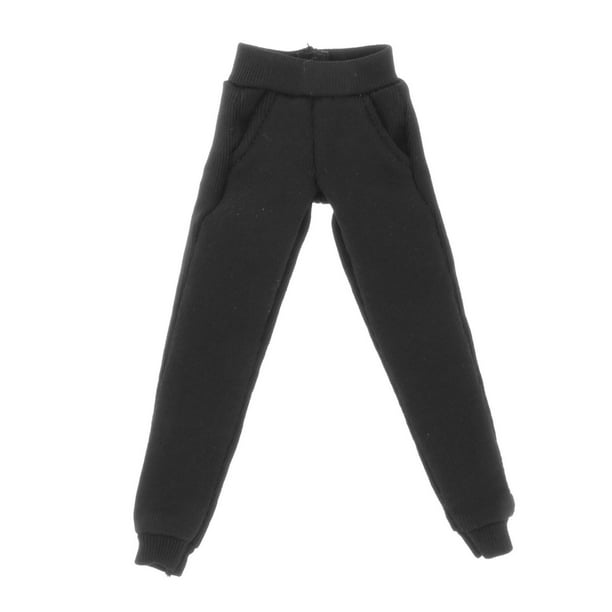 Figuras de acción a escala 1/12 Sunnimix ropa de muñeca Disfraz de Modelo de cosplay pantalón negro