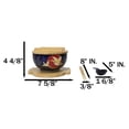 thumbnail image 2 of Red Moon Golden Crane Donburi Ramen Bowl With Lid Trivet Spoon Chopsticks Set, 2 of 9