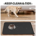 thumbnail image 6 of Silicone Pet Food Tray - Non Slip Pet Dog Cat Bowl Placemat - Feeding Mat - Waterproof Dog Cat Food Mats - For Carpet （Black）, 6 of 6