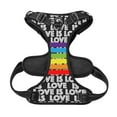 thumbnail image 5 of XMXY No Pull Dog Harness, Full Rainbow Heart Love Adjustable Reflective Pet Harness with Oxford Vest, Medium Size, 5 of 9