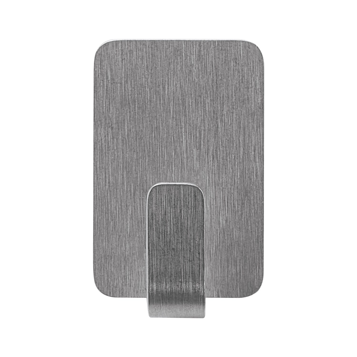 (2 pack) Command Small Stainless Steel Metal Hooks, 4 Hooks, 5 Strips per Pack