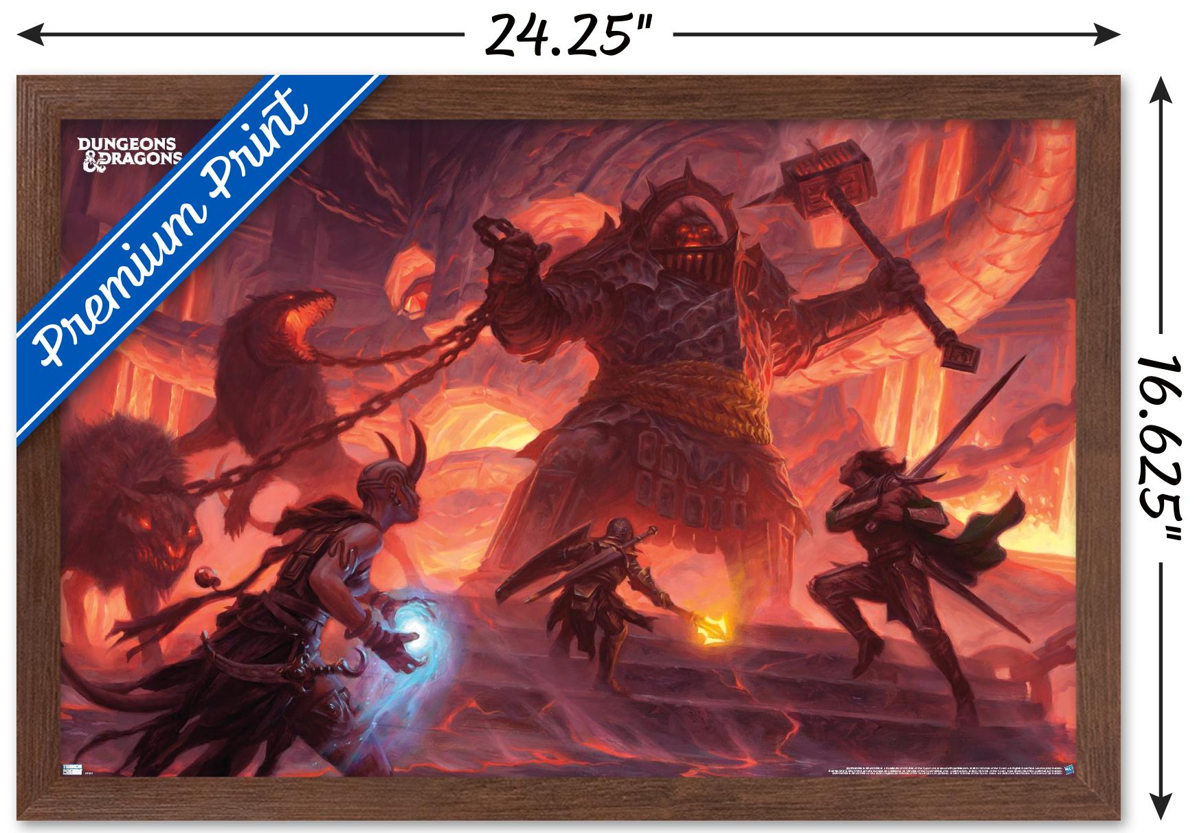 Dungeons and Dragons - Fire Giant Wall Poster, 14.725" x 22.375" Framed