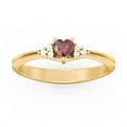 thumbnail image 2 of Birthstone Heart Ring with Shoulder Accents - Ruby (July), 2 of 4
