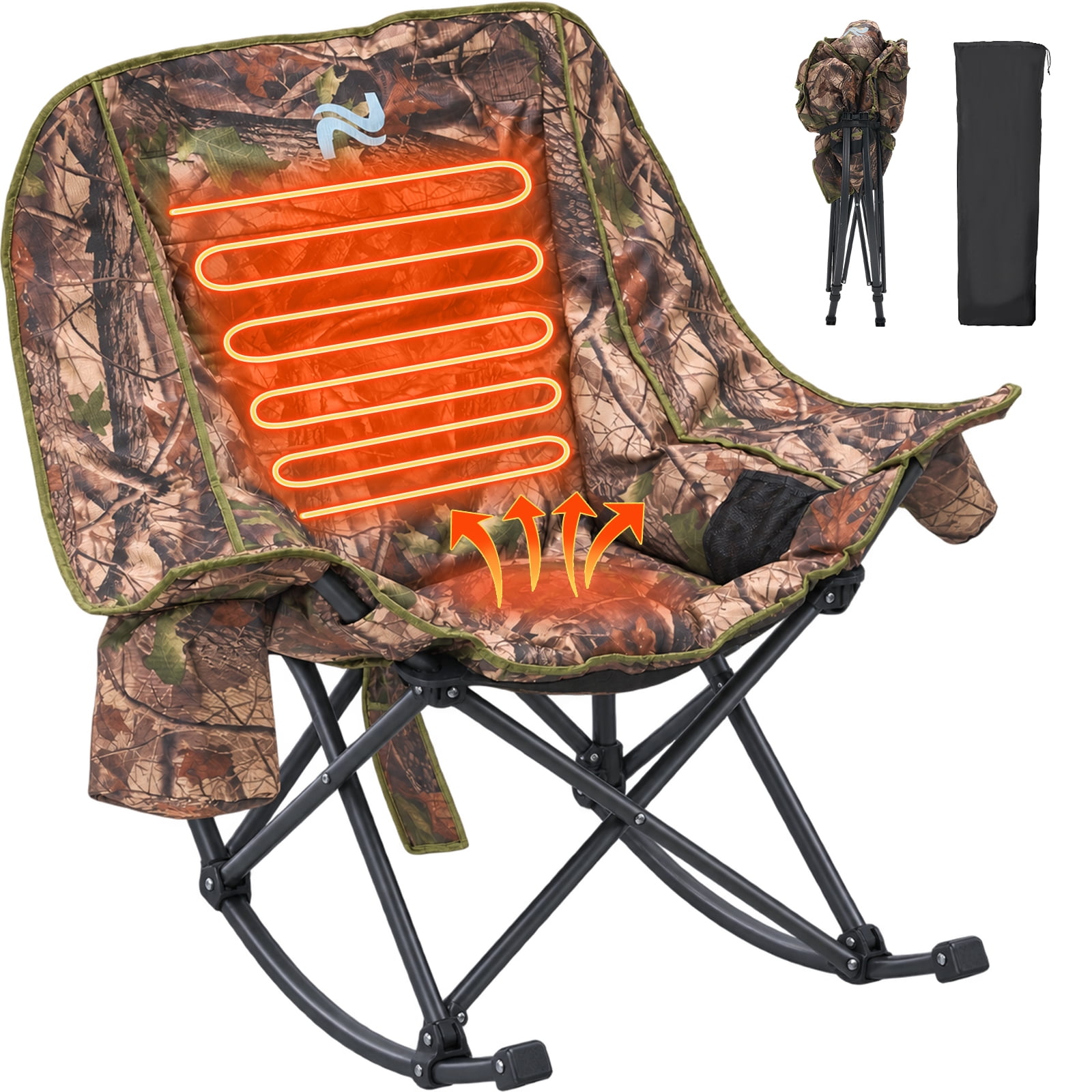 GCI Outdoor Kickback Rocker Low Profile Rocking Camping Chair with