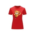 thumbnail image 1 of Playera Blusa De Oso De Peluche Saliendo Del Cierre Ropa Para Mujer Casual Color Rojo Talla Grande Marca Emil SaEs, 1 of 4