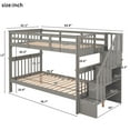 thumbnail image 7 of Twintwin Bunk Bed With Handy Storage Space - Gray Versatile Features For Bedroom And Dorm, 7 of 7
