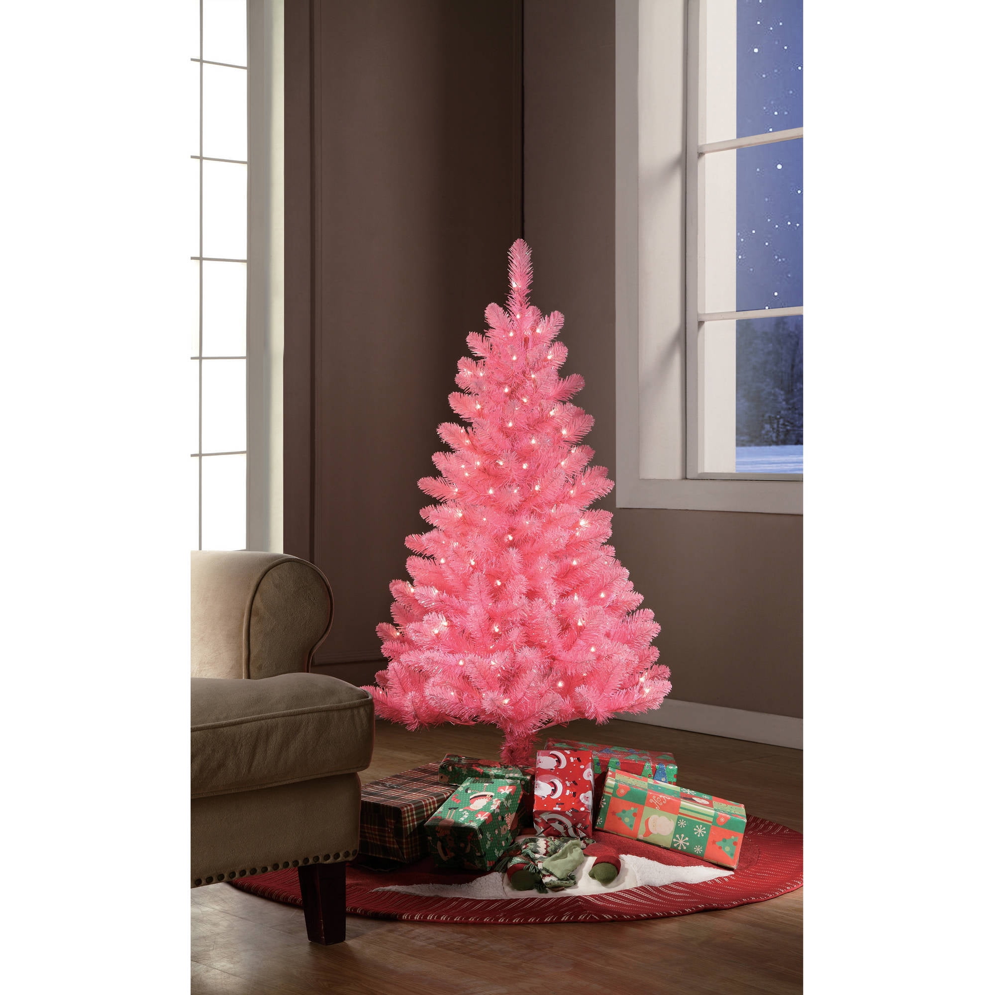 Pink Christmas Tree Walmart 