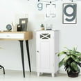 thumbnail image 4 of Gymax Bathroom Cabinet Free Standing Storage Side Table Organizer Adjustable Shelf, 4 of 9