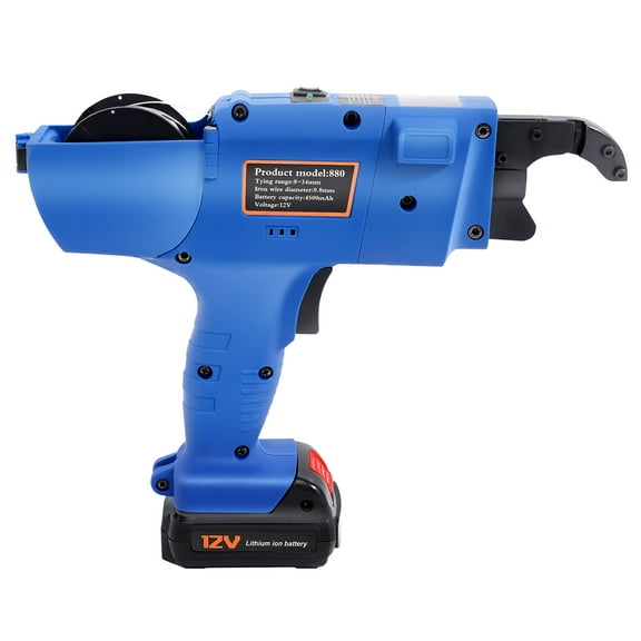 Wildnix Automatic Rebar Tier, Impact-Resistant, Battery-Powered, Adjustable Steel Bar Tying Tool for Construction and Building Projects