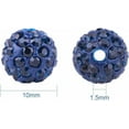 thumbnail image 4 of 100 Pcs 10mm Montana Shamballa Pave Disco Ball Clay Beads Polymer Clay Rhinestone Beads Round Charms Jewelry Makings Polymer Clay+Glass Rhinestone, 4 of 4