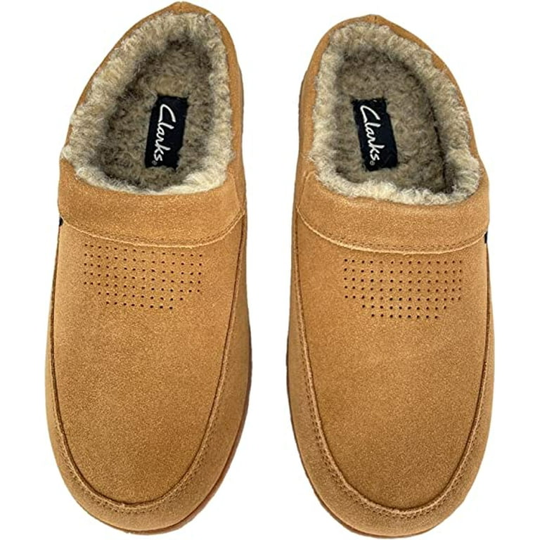 Leather Sherpa Clarks House Slippers Mens Clarks Men's Indoor