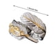 thumbnail image 4 of Electroplated Platino Plata Bicolor Oro Contraste Pluma Anillo Abierto Mujer, 4 of 8