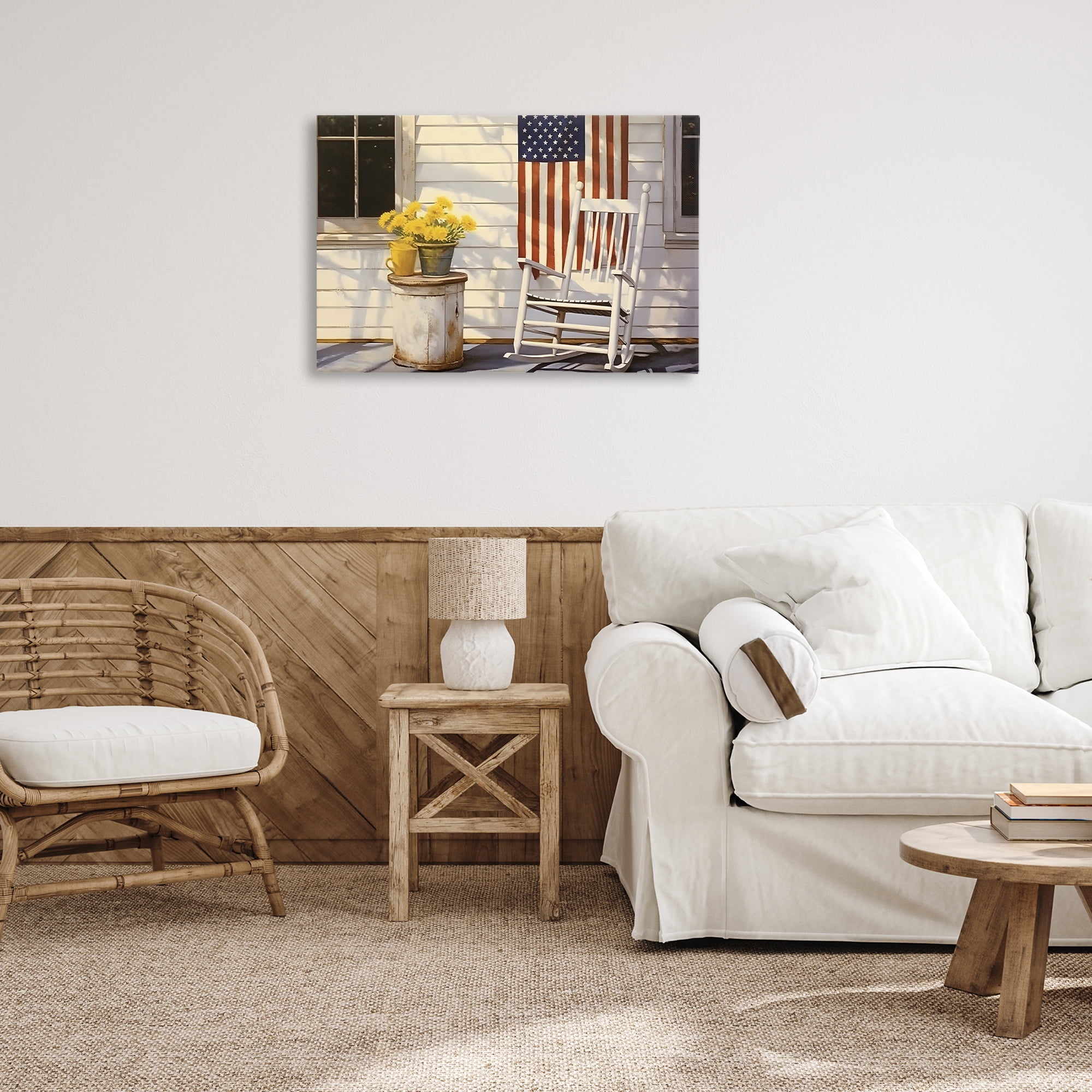 Stupell Industries Americana Deco Scene Travel & Places Painting Gallery Wrapped Canvas Art Print Wall Art, 30 x 20