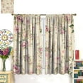 thumbnail image 3 of Lovely Rose Decorative Curtains, Red and Yellow Vintage Rose Floral Delicate Patterns for Living Room, Bedroom and Dining Room42X84x2 Inch, 3 of 6