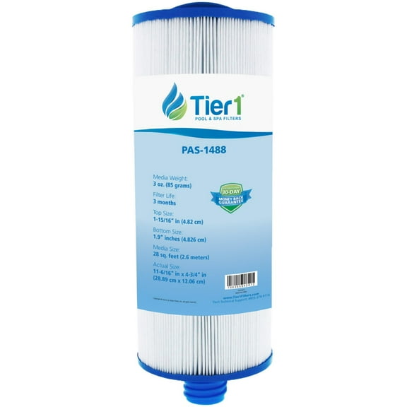 Tier1 Pool & Spa Filter Cartridge | Replacement for Saratoga Spa, Pleatco PSG27.5, Filbur FC-0194, SD-00016 and More | 28 sq ft Pleated Fabric Filter Media