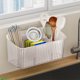 thumbnail image 1 of Organizador de almacenamiento, estante de ducha de pared, estante de baño, caja de plástico transparente para colgar cepillos de dientes, adhesivo, apto para baño, cocina, armario, ducha, bolsa de alm, 1 of 6
