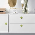 thumbnail image 2 of Perilla Home Set of 6 Crystal Knobs for Cabinet & Drawers Decorative Glass Knobs for Home Kitchen Cabinet Hardware Cupboard Glass Door Dresser Wardrobe and Drawer Pulls (Olive Green), 2 of 5