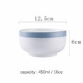 thumbnail image 3 of Large Cereal Bowls Set, Soup Bowls Microwave Safe, Rice Bowls, Breakfast Bowls, Ceramic Cereal Bowls-blue and white-Set of 2, 3 of 7