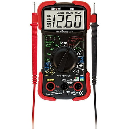 5 test tools battery Equus 3320 Digital Auto Multimeter Innova Ranging 5 test tools battery Equus 3320 Digital Auto Multimeter Innova Ranging