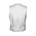 thumbnail image 3 of Best Tuxedo Men's Solid Satin Formal, Tuxedo, Wedding, Prom, Cruise Vest, Tie & Hankie Set in White, 3 of 4