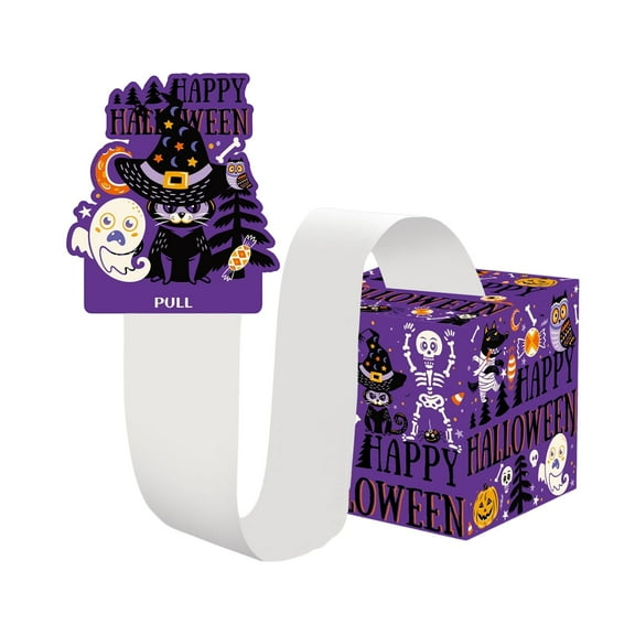 JIhuahe Halloween Money Pull Box for Cash Gifts, DIY Surprise Gift Box for Kids and Adults, Party Game with Themed Design,C