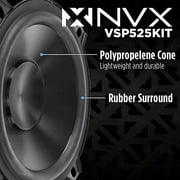 NVX VSP525KIT 5.25 Component Car Speaker System 750W Peak V-Series 2-Way w/ 25mm Silk Dome Tweeters