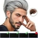 thumbnail image 1 of Hombres guapo gris plata peluca pelo sintético corto fiesta masculina pelucas completas, 1 of 2