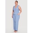 thumbnail image 2 of Women's Plus Size Textured Knit Wide Leg Pants, 2 of 4