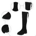 thumbnail image 6 of CAICJ98 Girls Boot Suede Leather Knee High Boots Fashion Side Zipper Winter Tall Riding Boots (Toddler/Little Kid/Big Kid),12, 6 of 8