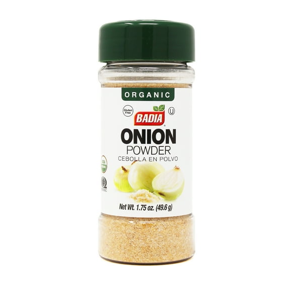Badia Organic Onion Powder, Cebolla en Polvo, 1.75 oz Bottle