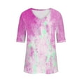 thumbnail image 3 of fatyb Cute Tshirts for Women Summer V Neck Short Sleeve T-Shirt Plus Size Casual Basic Tee Tops, 3 of 4