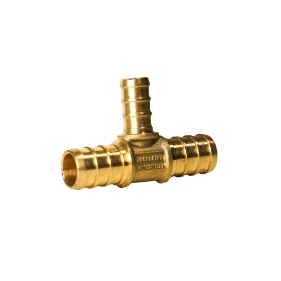 5 Pcs. XFITTING 1/2" x 1/2" x 3/8" Pex Tee, Pex B Reducing Tee Crimp Version 25-5-1=5X