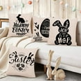 thumbnail image 3 of Wovilon Pillows Throw Pillows Easter Day Linen Pillowcase For Home Decoration 18X18 Inches, 3 of 4