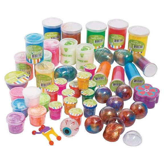 Putty & Slime Assortment (50Pc) - Party Favors - 50 Pieces