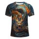 thumbnail image 4 of Camisetas de Cuello de la Tripulación de los Hombres de Verano Redondo Cuello Impreso Camiseta, Top Atlético de Secado Rápido Casual para los Hombres, 4 of 5