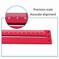 thumbnail image 3 of Practical Scribering Ruler Vertical 45° 90° Aluminum Alloy Easy-read Line Drawing Locator Woodworking Measure Gauge Tool, 3 of 7