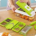 thumbnail image 2 of Juego de 12 Uds., picadora de verduras multifuncional, rebanadora, cortadora y ralladora (hy), 2 of 4
