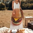 thumbnail image 3 of Hamburger Sleeveless Suspender Dress Summer Fashion Casual Long Dress, 3 of 9