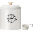 thumbnail image 1 of Laundry Scent Booster Beads Dispenser - Metal Farmhouse Laundry Room Decor - Organizing Container for Detergent, Powder (Cream), 1 of 7