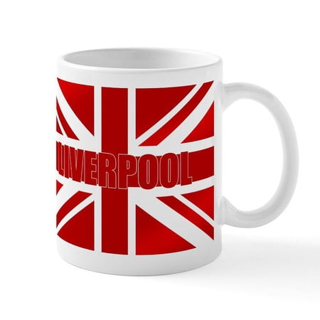 CafePress – Liverpool Scouser Flag Mug – 11 oz Ceramic Mug – Novelty Coffee Tea Cup