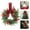 Red-C, variant on Small Christmas Wreath 11.8 Inch, Mini Cabinet Wreaths with Red Berry Pine Bow, Vintage Farmhouse Christmas Decor for Kitchen Window Door Fireplace Candle -1PCS