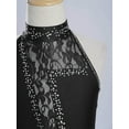 thumbnail image 4 of Aislor Robe de Danse Lyrique Moderne pour Filles, Robe Justaucorps en Dentelle Florale, Jazz Latin, Ballet, Noir 12, 4 of 7