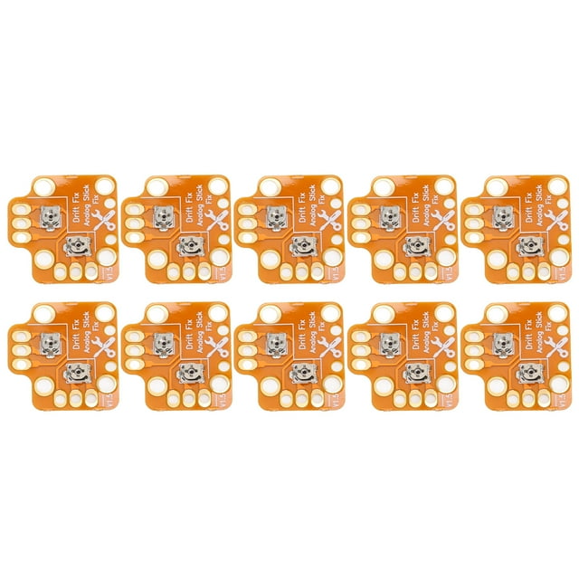 Gamepad Joystick Drift Fix Mod, Planche de Réparation Universelle Dorée Durable Pratique 10 Pcs pour Manette de Jeu