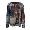 thumbnail image 3 of Turilly Women's Casual Print Sweatshirts Thermal Crewneck Long Sleeve T-Shirts Loose Com, 3 of 5