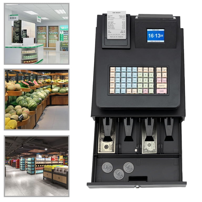 Wuzstar 48 Keys Cash Register with Electronic POS, LED Display and