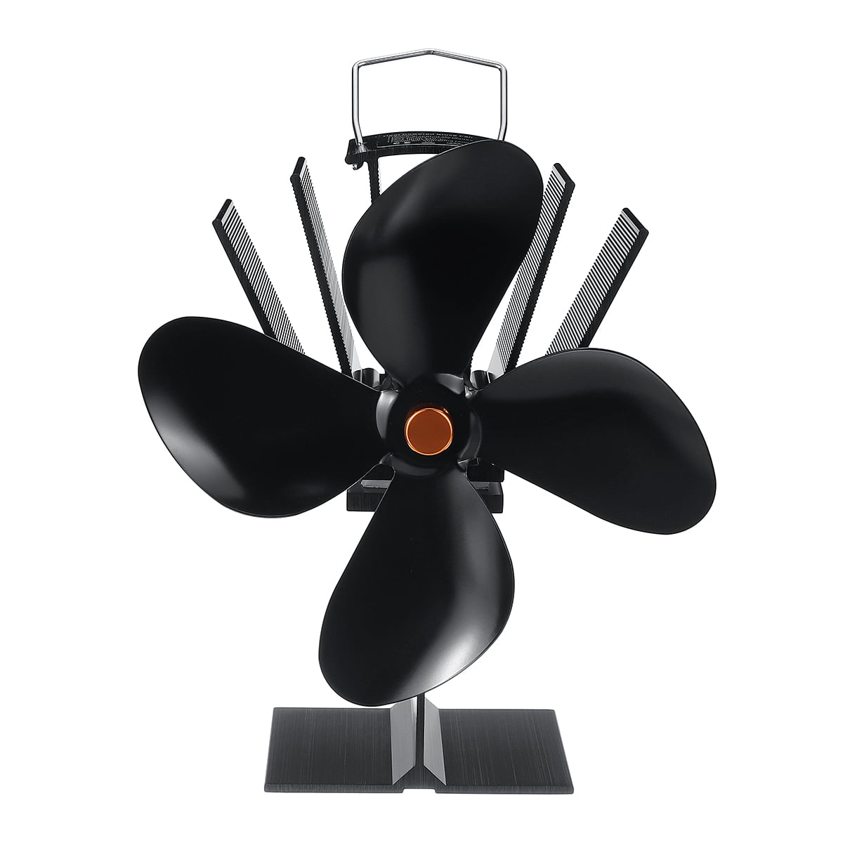 Newly Designed 4 Blade Stove Fan Silent Operation Heat Powered Fan 