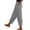Gray, variant on purcolt Women's Plus Size Baggy Harem Pants Casual Elastic Waisted Wide Leg Palazzo Pants Summer Beach Ankle Length Trousers with Pockets